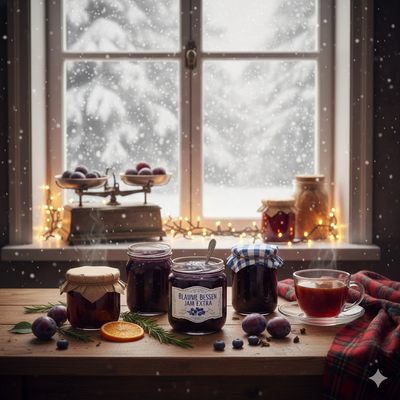 Blauwe bessen jam